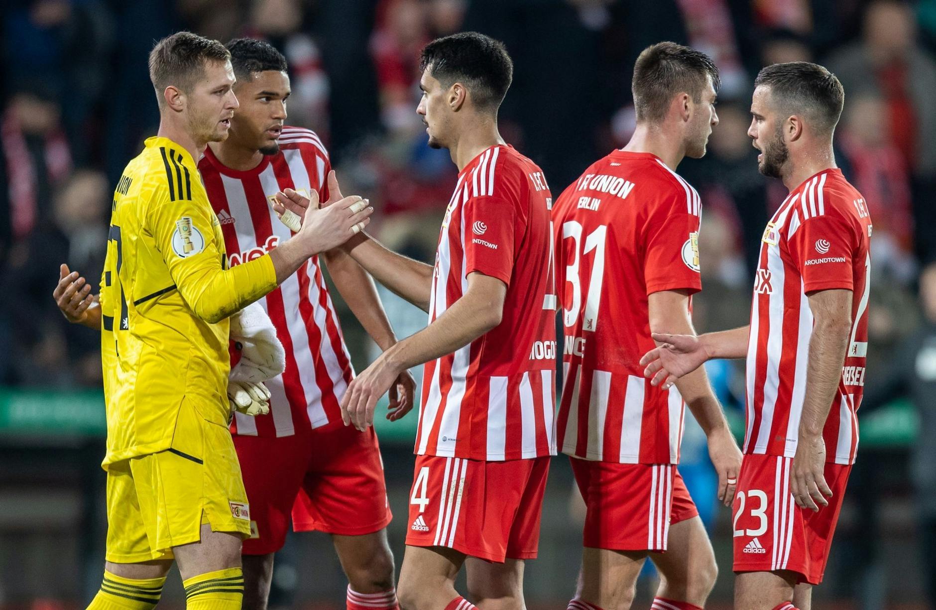 Union Berlin surft auch im DFP-Pokal weiter auf der Erfolgswelle. - Nutzung nur nach schriftlicher Vereinbarung mit der dpa