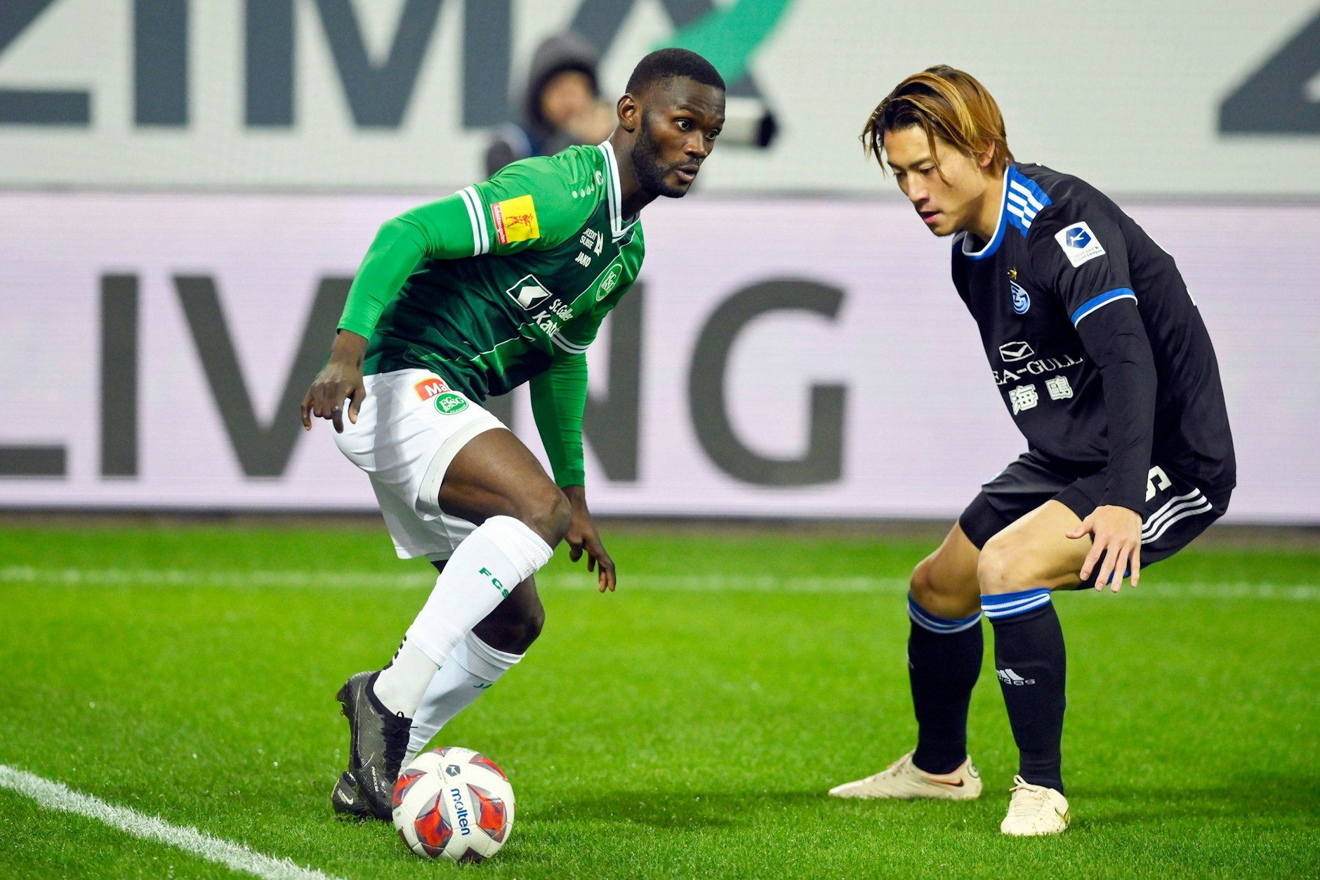 Emmanuel Latte Lath (l.) ist der beste Liga-Torschütze des FC St. Gallen.