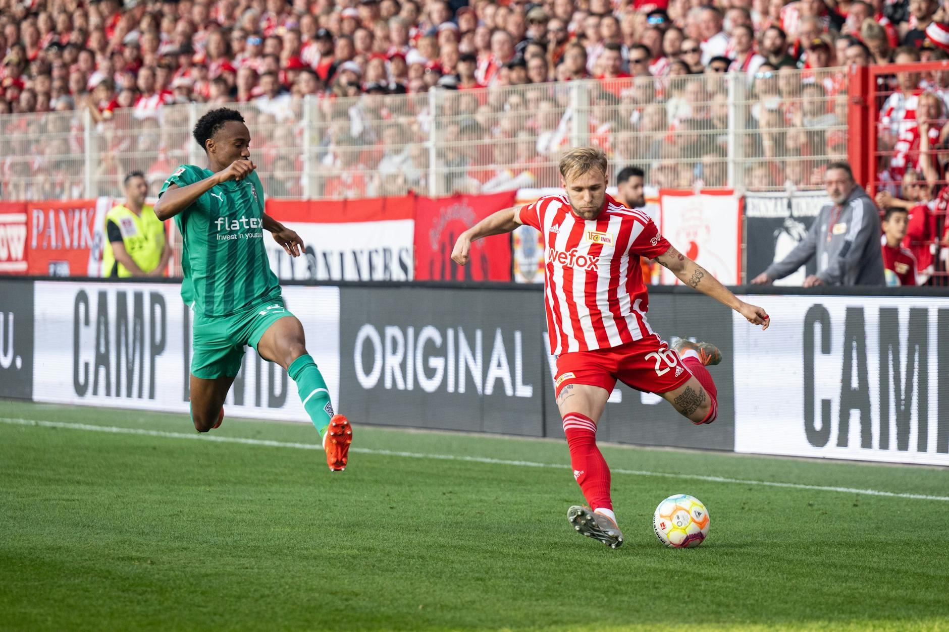 Tymoteusz Puchacz (r.) lief in dieser Saison in nur drei Pflichtspielen für den 1. FC Union Berlin auf.
