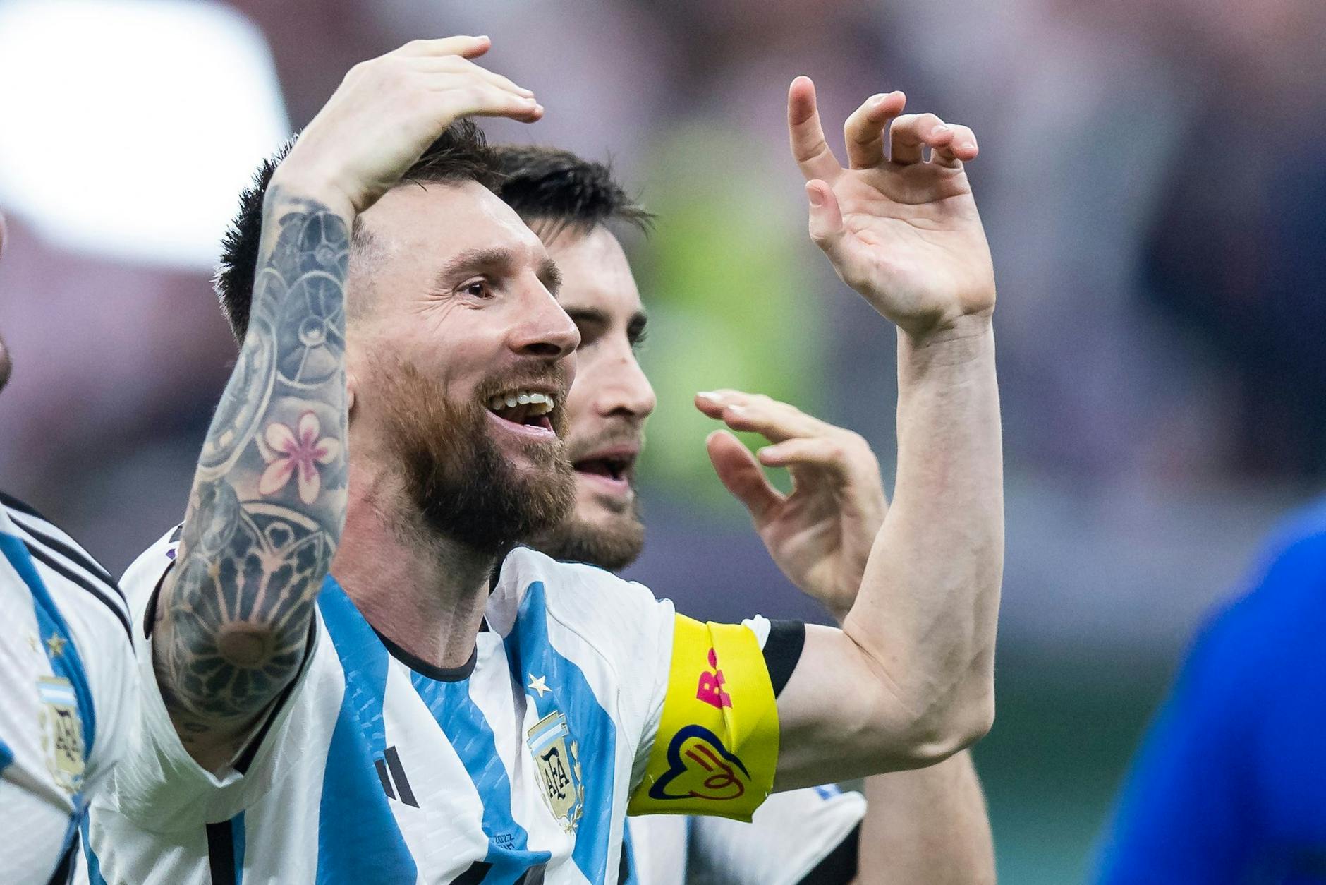 1 Tor und 2 Assists: Argentiniens Lionel Messi jubelt nach dem Spiel gegen Kroatien.