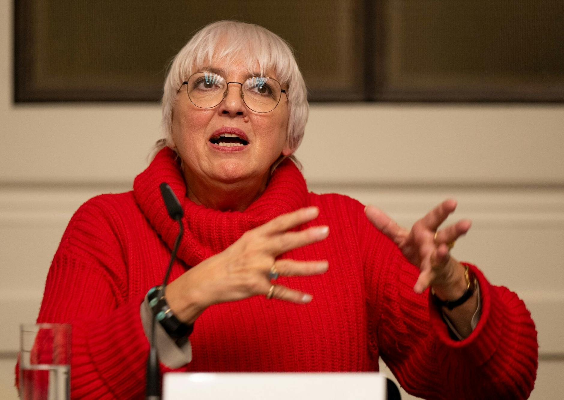 ARCHIV - Claudia Roth (Bündnis 90/Die Grünen) spricht. d
