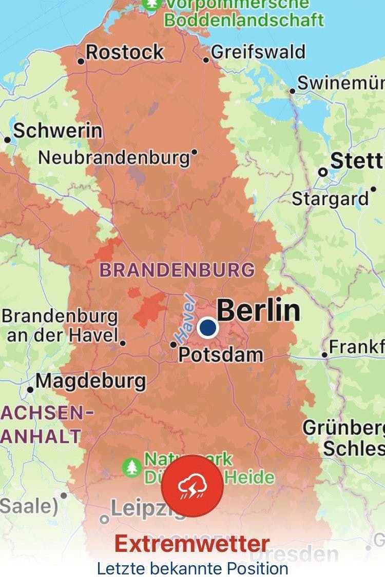 Am frühen Morgen kam die Katwarn-Alarmierung wegen drohenden Glatteises
