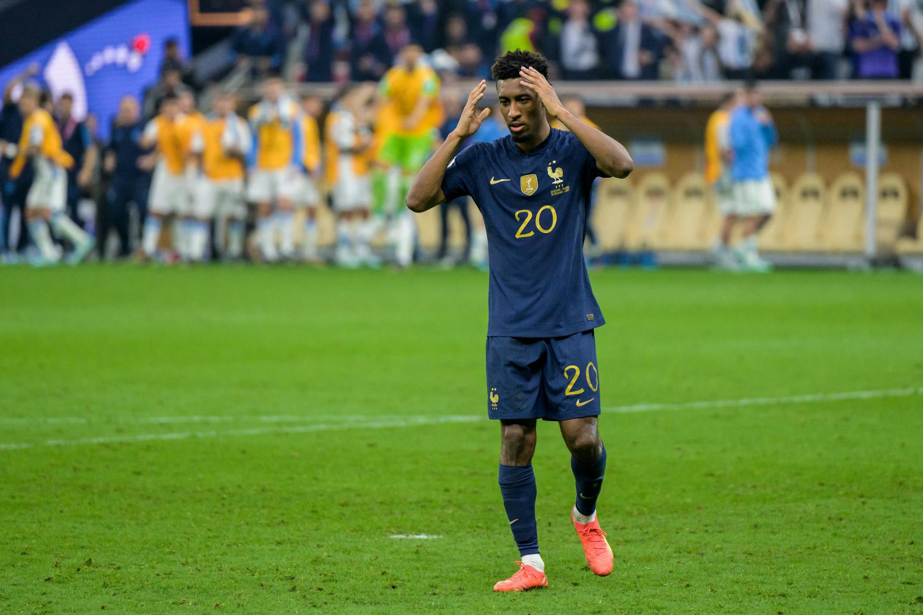 Kingsley Coman nach seinem verschossenen Elfmeter.