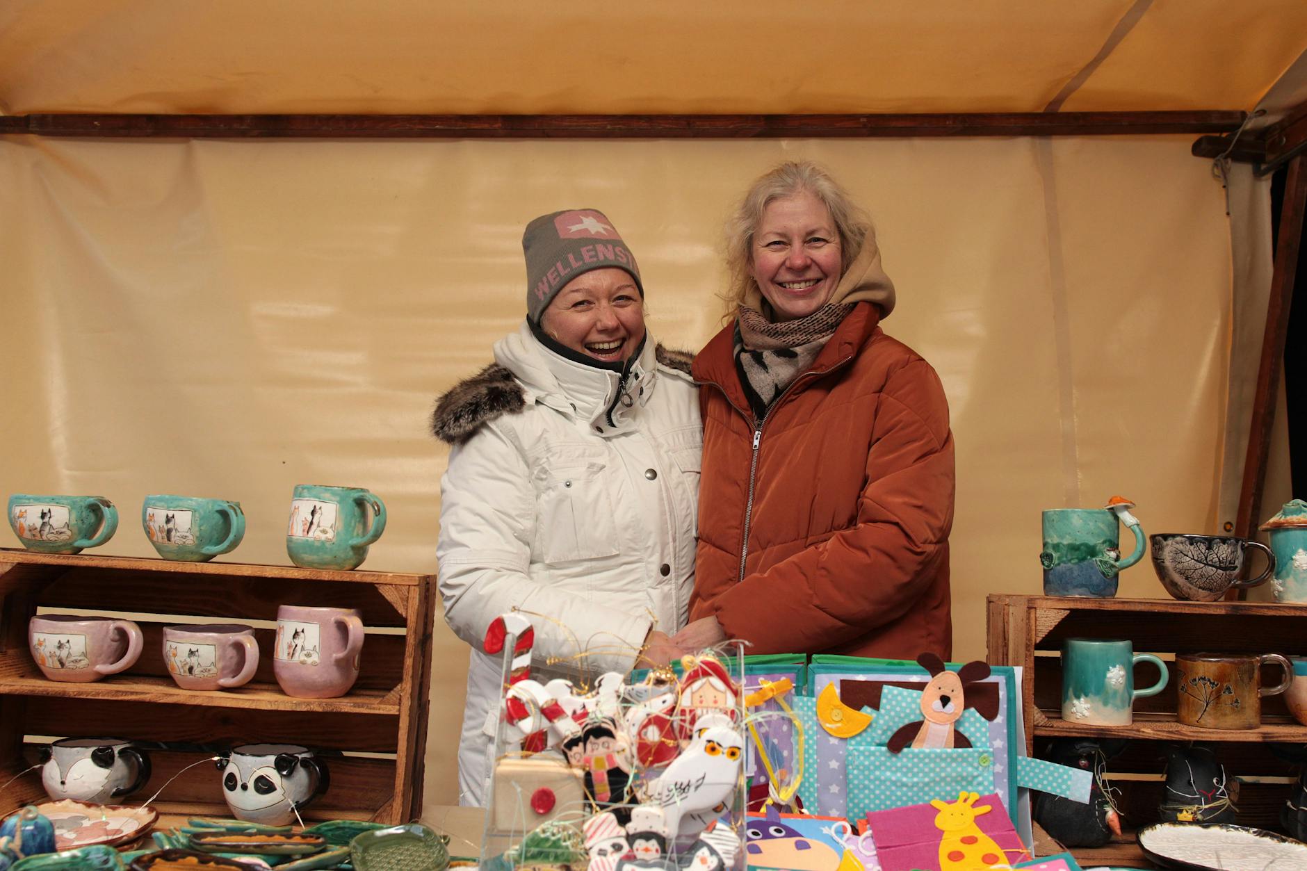 Wieder vereint in Berlin: Viktoriia Deputat (l.) und Switlana Levochko aus Charkiw.