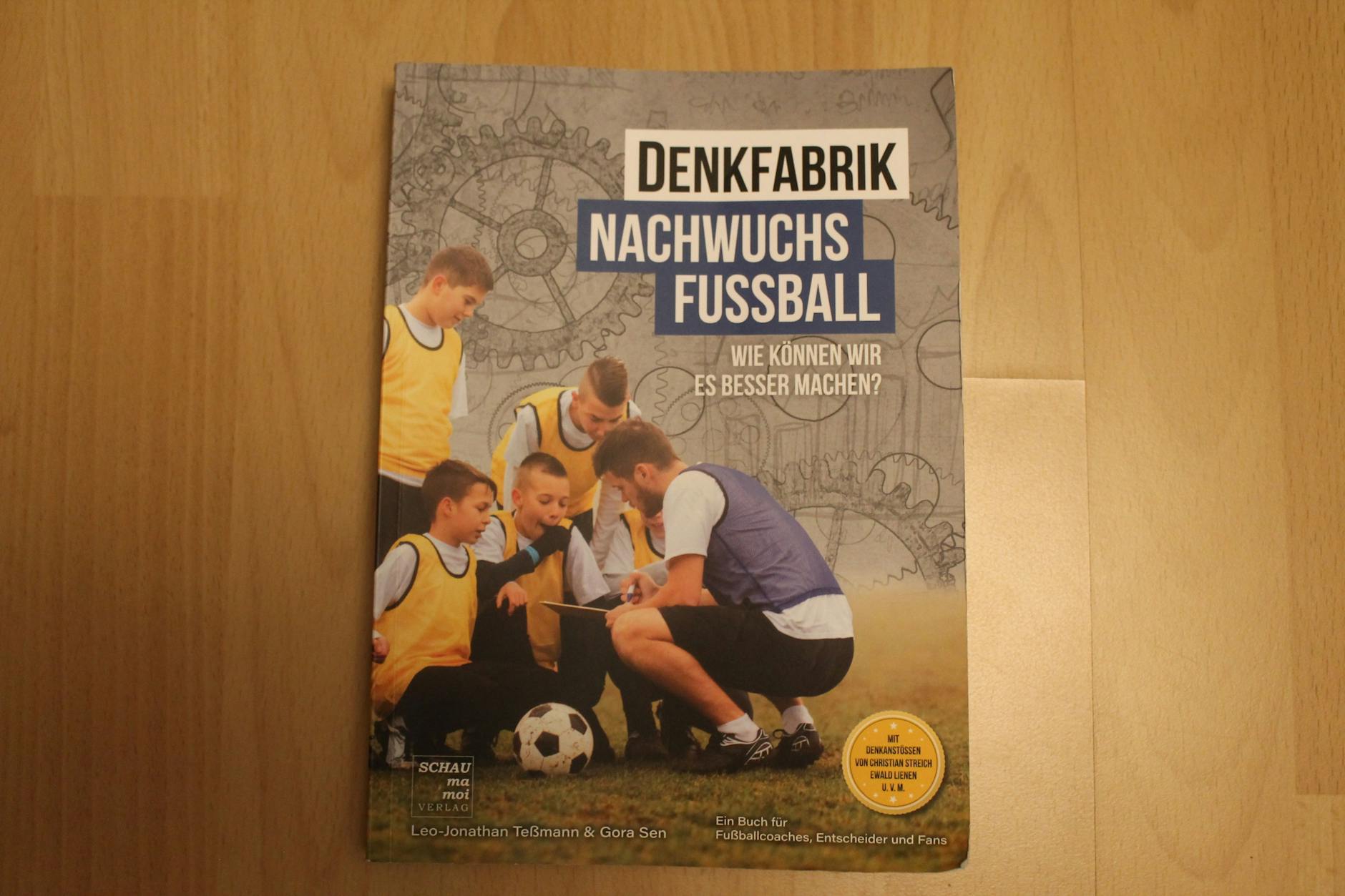 Cover des Buchs „Denkfabrik Nachwuchsfußball“.