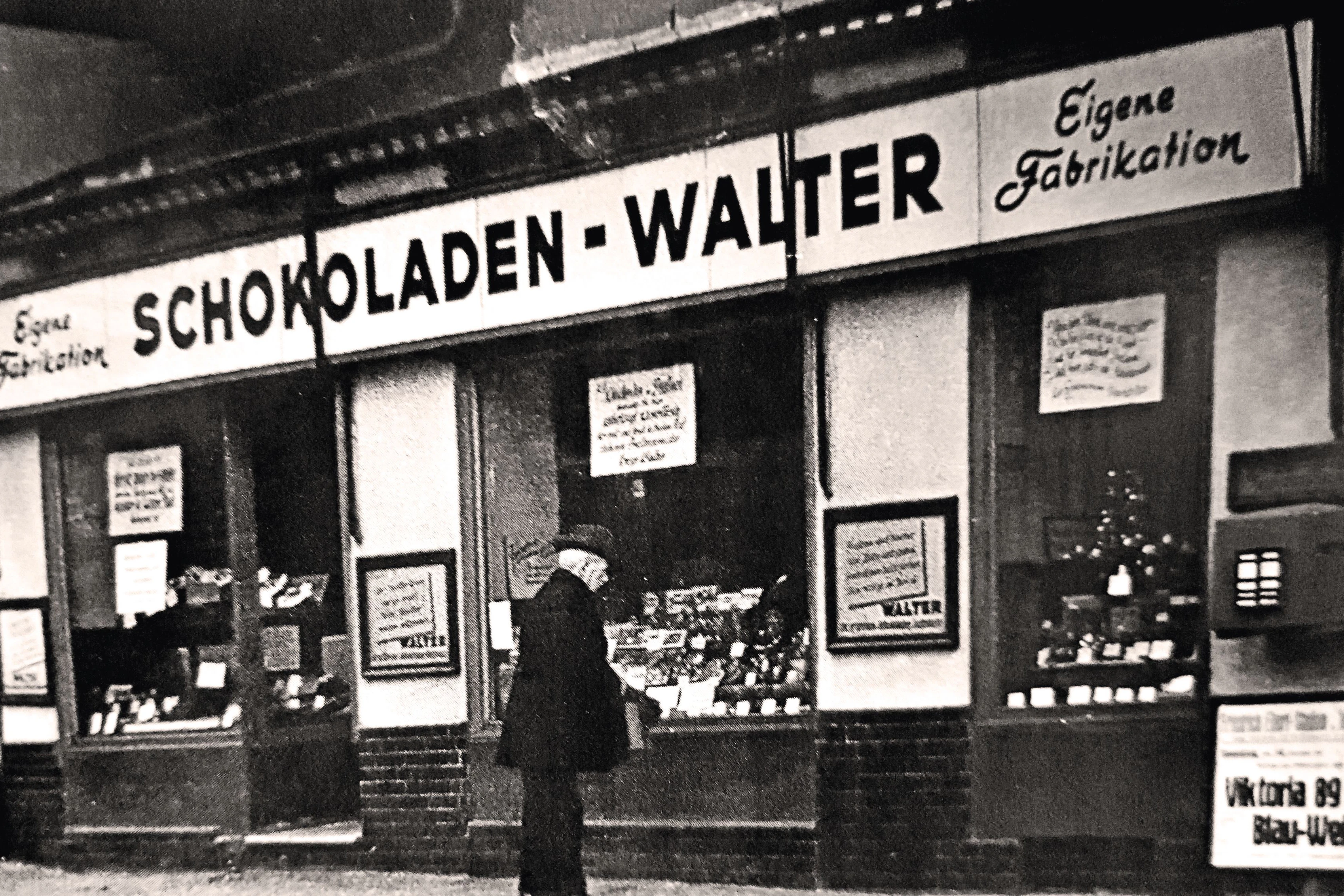 Am Tempelhofer Damm eröffnete Chocolatier Hugo E. Walter&nbsp;die erste Filiale. Hier ein Foto aus den 1920er-Jahren.