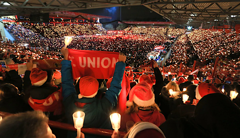So stimmungsvoll soll es in der Alten Försterei auch am 23. Dezember wieder zugehen.