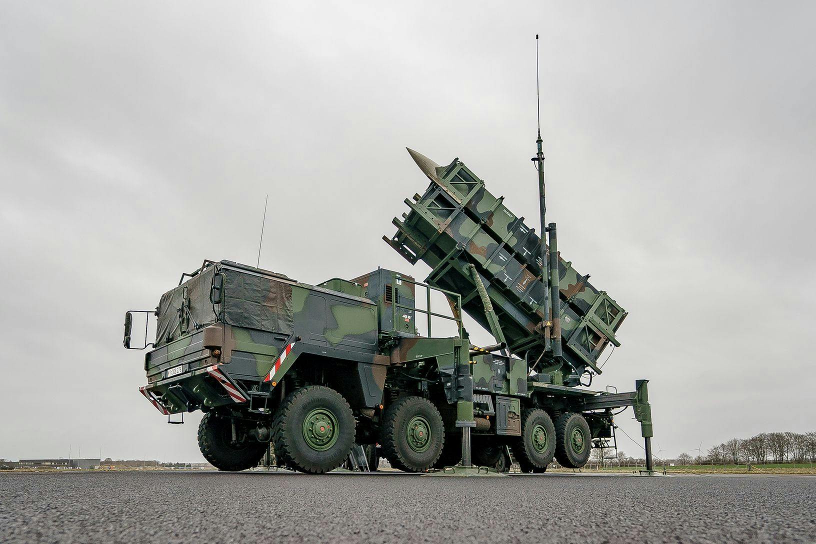 Ein gefechtsbereites Flugabwehrraketensystem vom Typ „Patriot“.