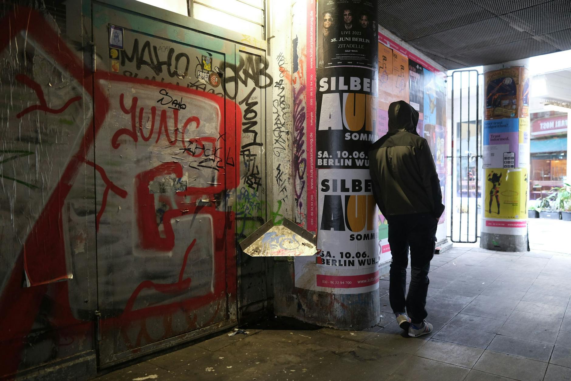 In diesem Tunnel hat Aaron Seeger einen Dealer getroffen.