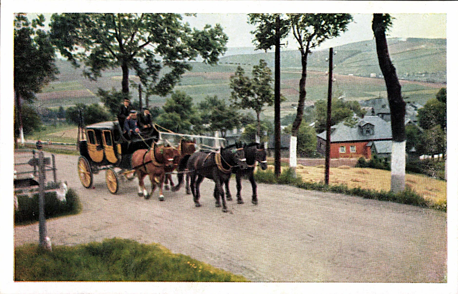 Postkutsche um 1935. Mit dem Bahn-Upgrade geht