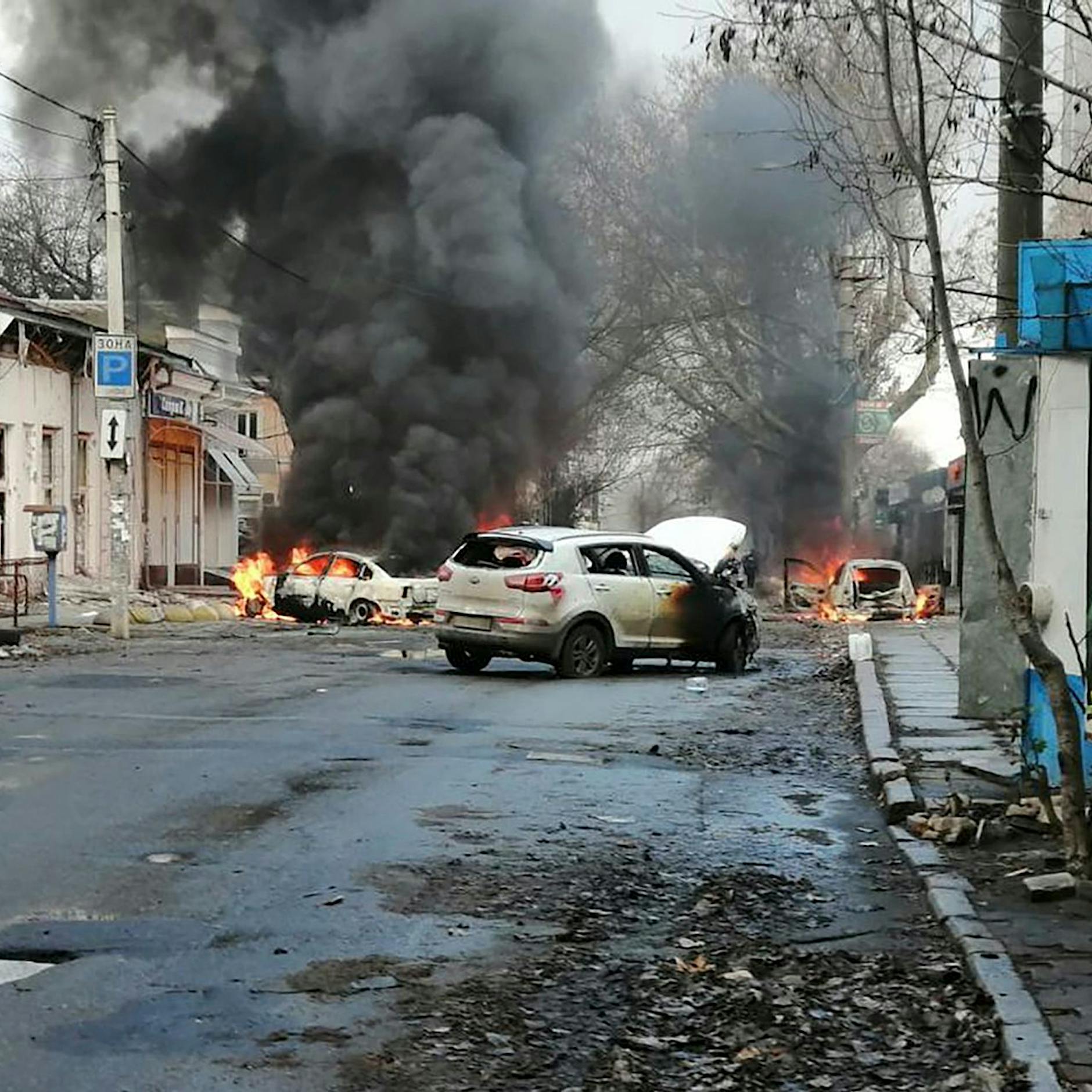 Kiew: Russische Kommandostelle während Offiziersbesprechung getroffen