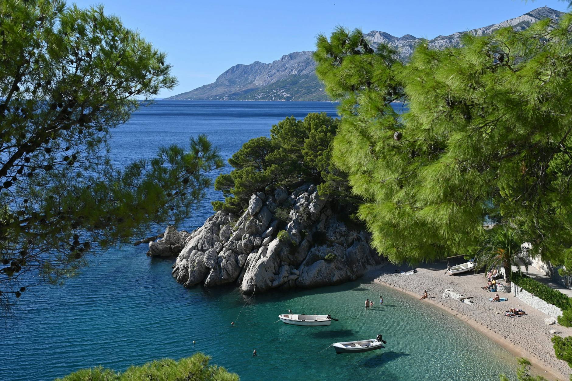 Ein Strand in Kroatien.
