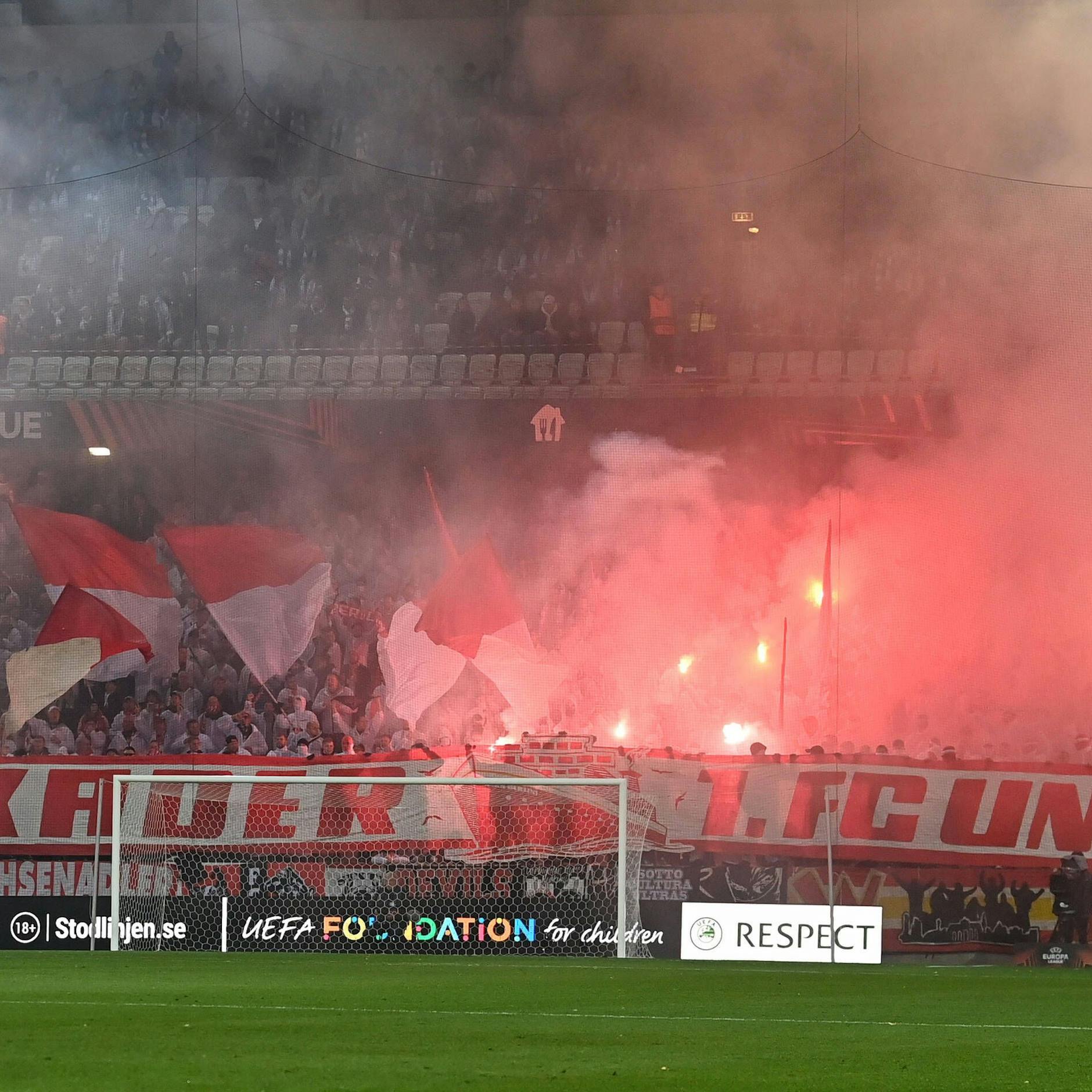 Das kam bei den meisten nicht gut an. Einige Union-Anhänger zündelten beim Euro-Auftritt in Malmö. 
