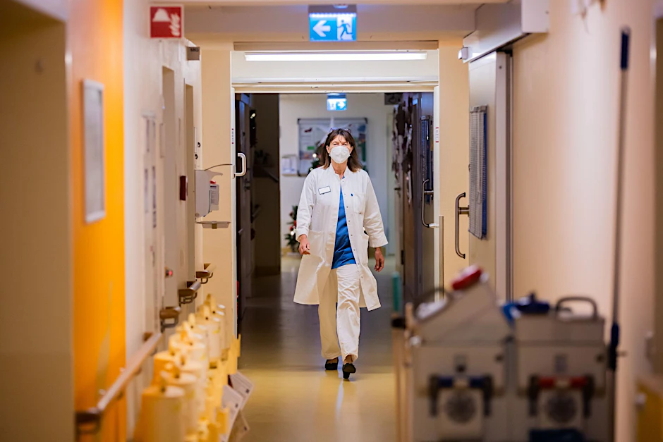 Eine Ärztin im Berliner St. Joseph-Krankenhaus.