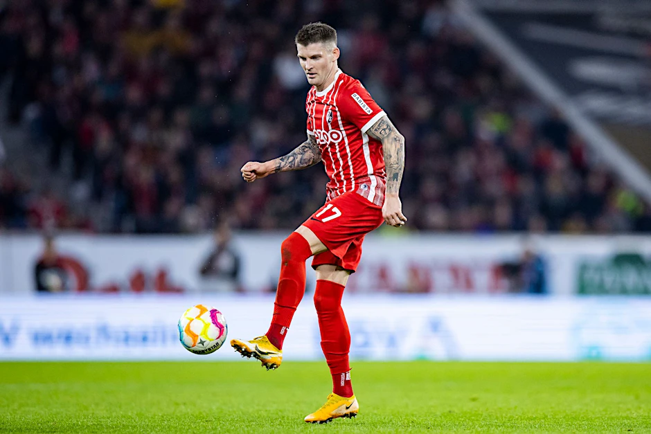 ARCHIV - Lukas Kübler traf kurz vor der Pause zum Ausgleich.  