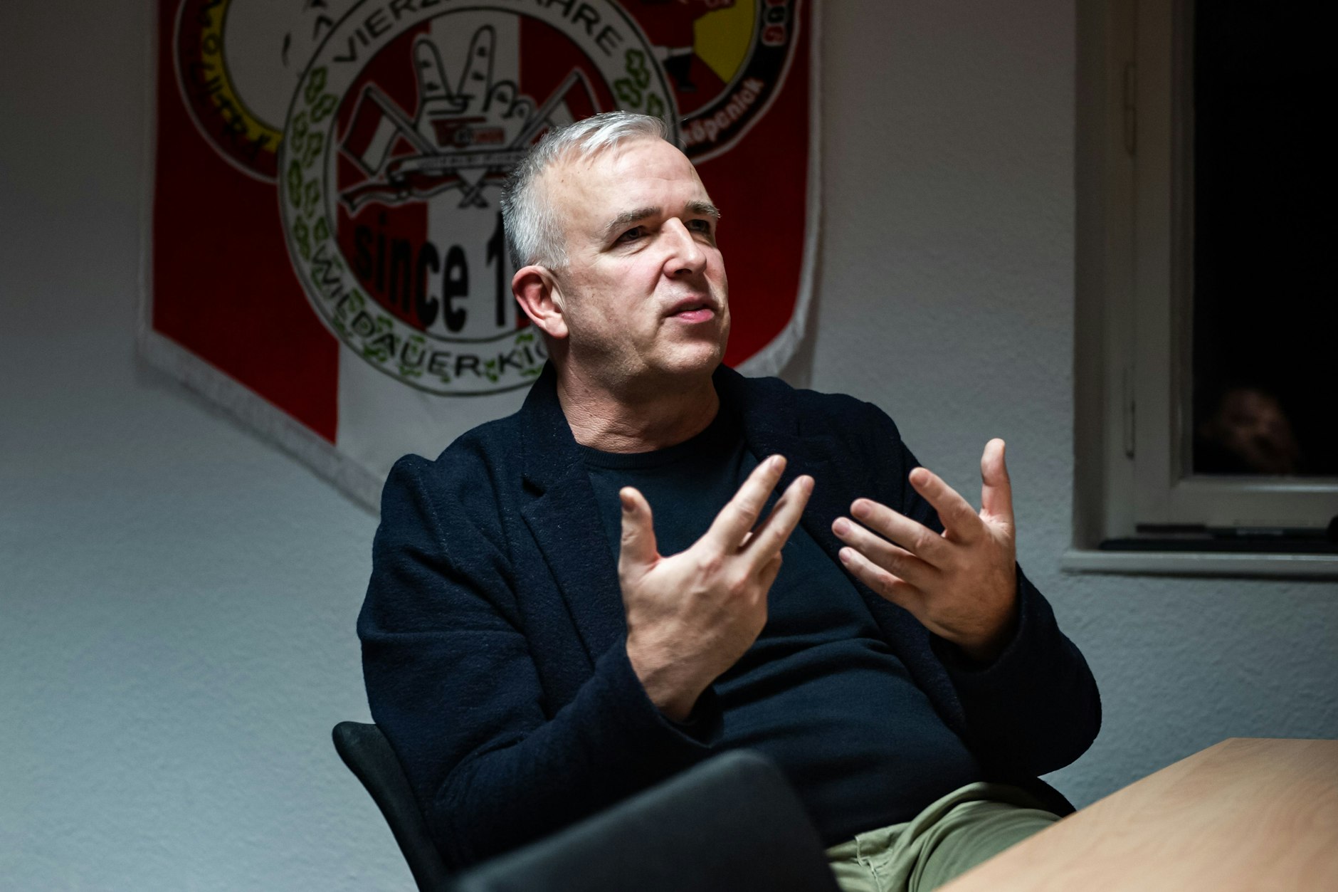 Union-Präsident Dirk Zingler im Gespräch mit der Berliner Zeitung