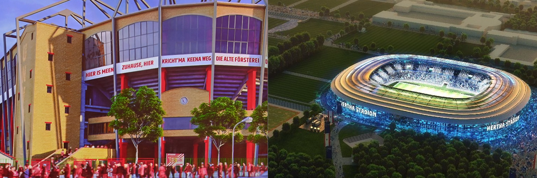 Unions nächster Stadionumbau schreitet in den nächsten drei Jahren voran. Hertha muss weiter auf Grünes Licht vom Senat warten.