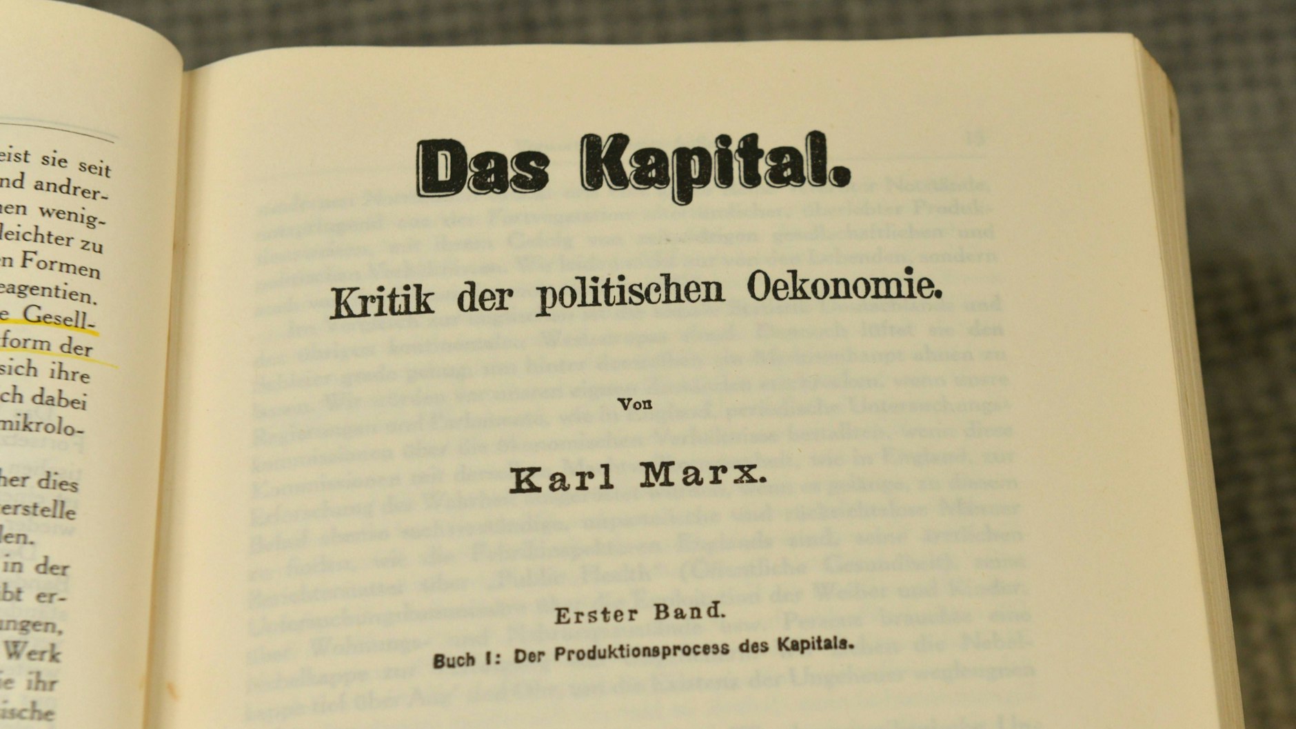 „Das Kapital“, der erste Band erschien erstmals 1867 zum ersten Mal.