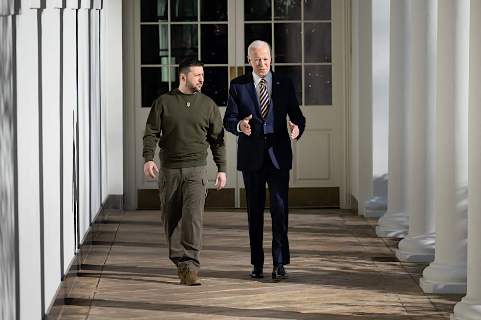 US-Präsident Joe Biden (rechts) mit dem ukrainischen Präsidenten Wolodymyr Selenskyj.