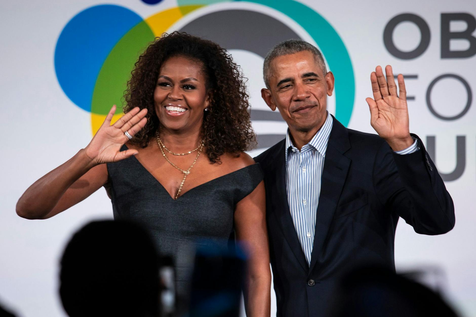 Barack und Michelle Obama bei einer Veranstaltung der „Obama Foundation“ im Oktober 2019