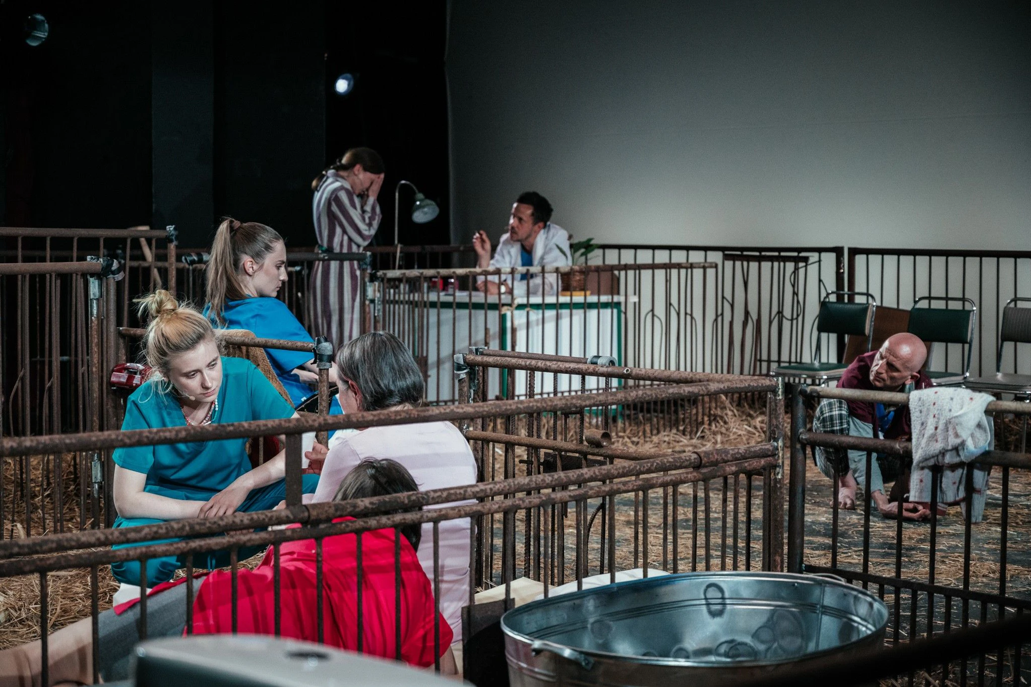 Eine Szene aus dem Stettiner Theaterstück „Spartakus“