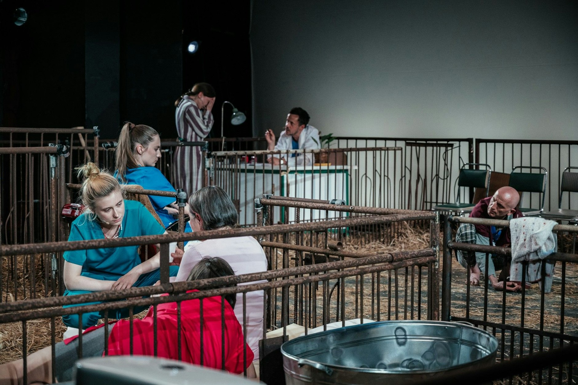 Eine Szene aus dem Stettiner Theaterstück „Spartakus“