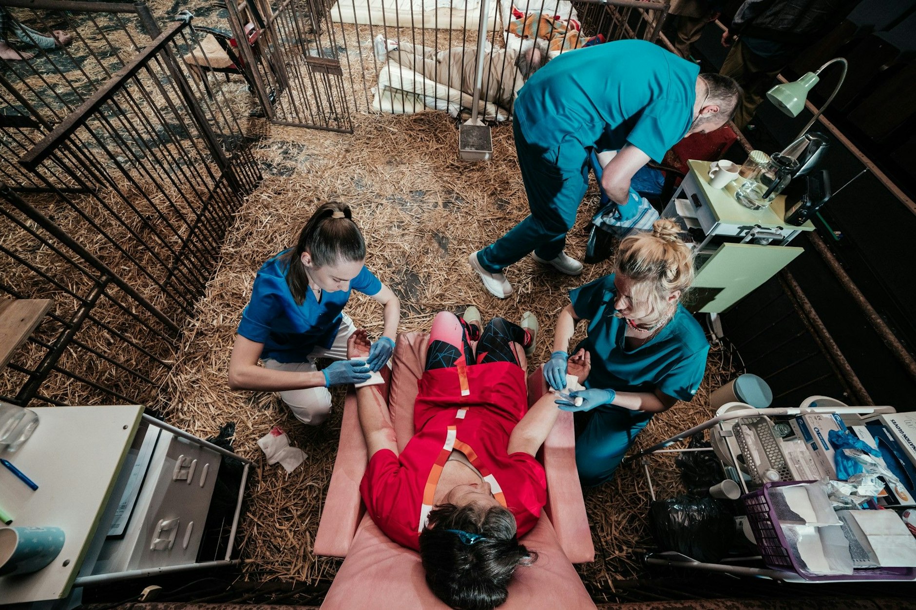 Eine Szene aus dem Stettiner Theaterstück „Spartakus“.