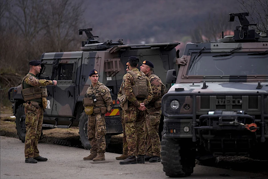 Kosovo: Nato-Soldaten auf Friedensmission, fotografiert am Donnerstag.