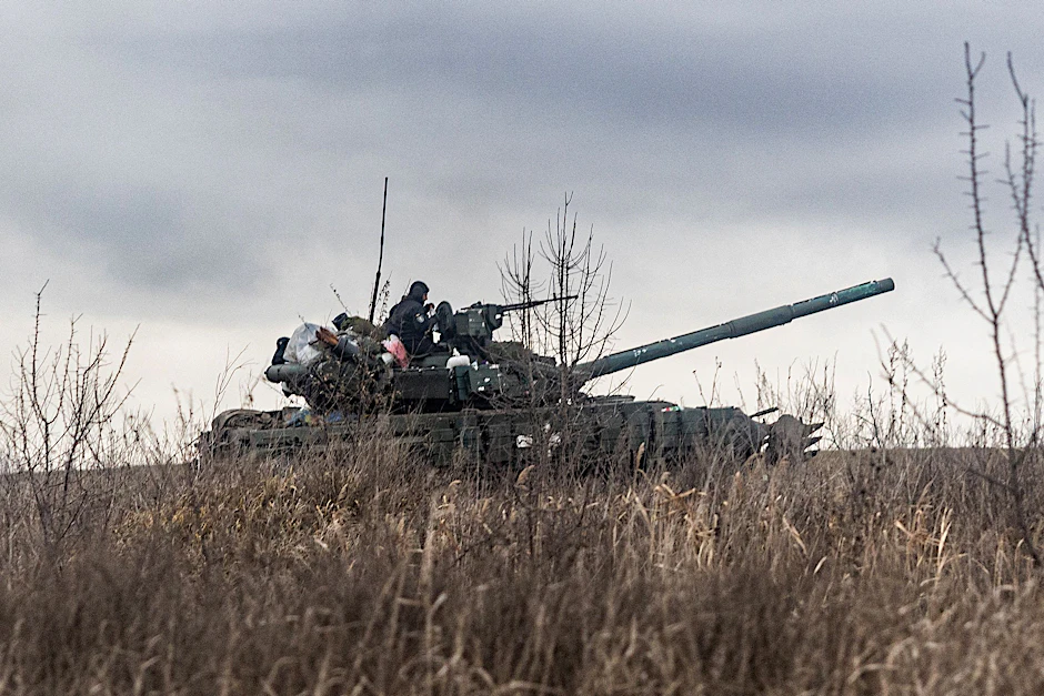 Ukrainische Soldaten nahe Bachmut