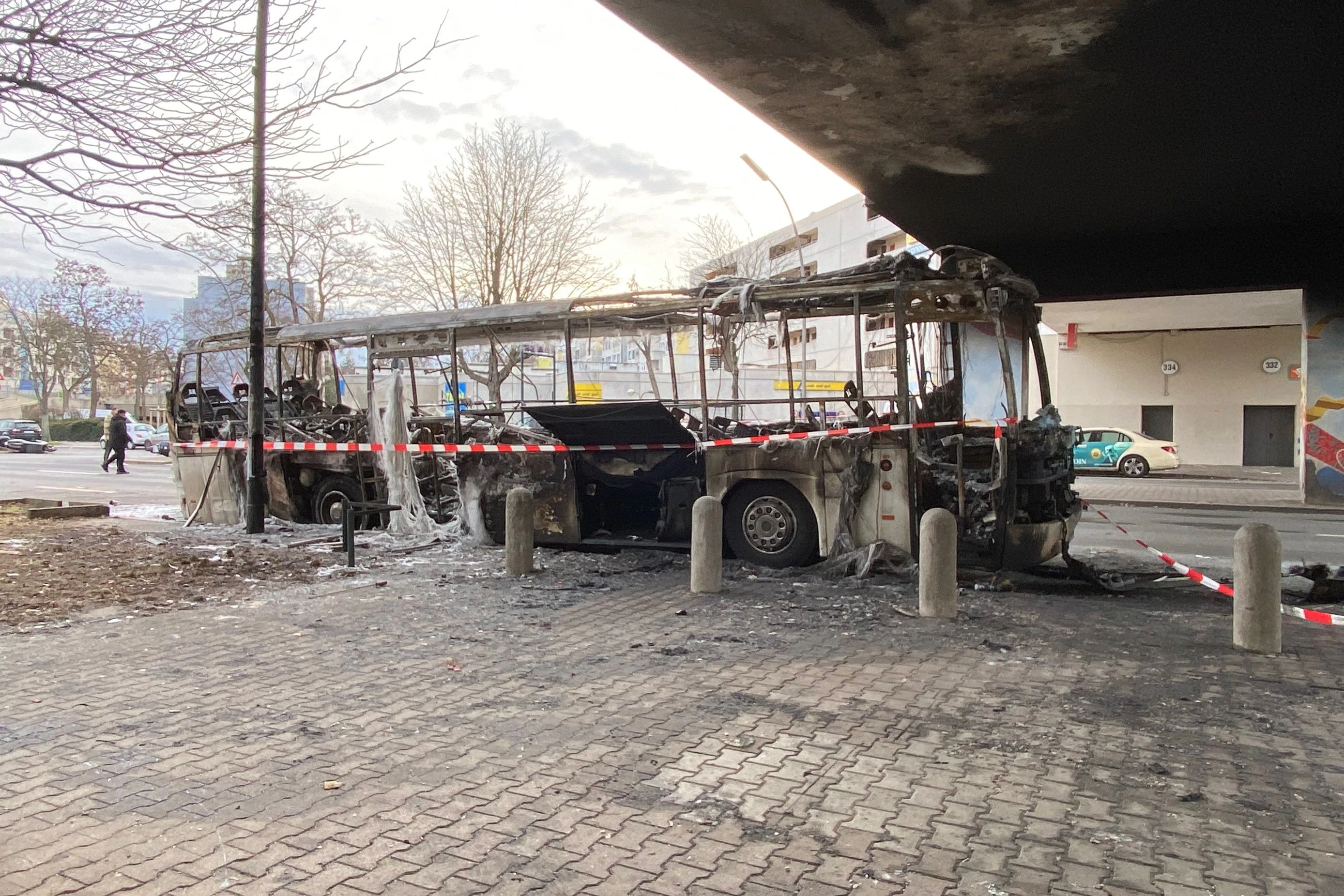 Die Sonnenallee am Neujahrstag.