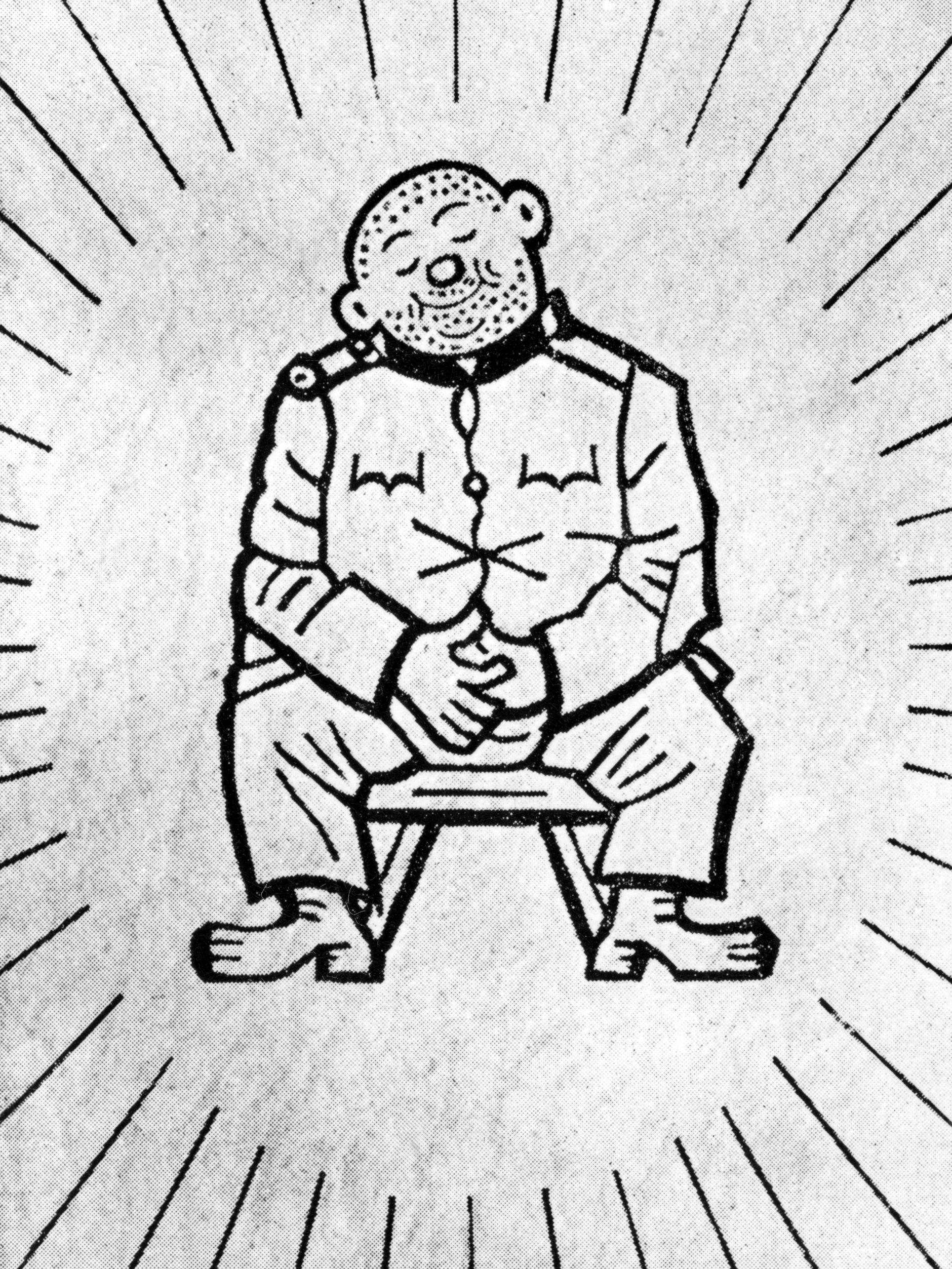 Illustration des „braven Soldaten Schwejk“ von Josef Lada. 