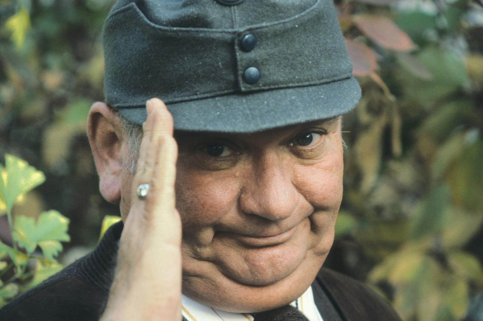 Der Schauspieler Fritz Muliar in der Rolle des „braven Soldaten Schwejk“