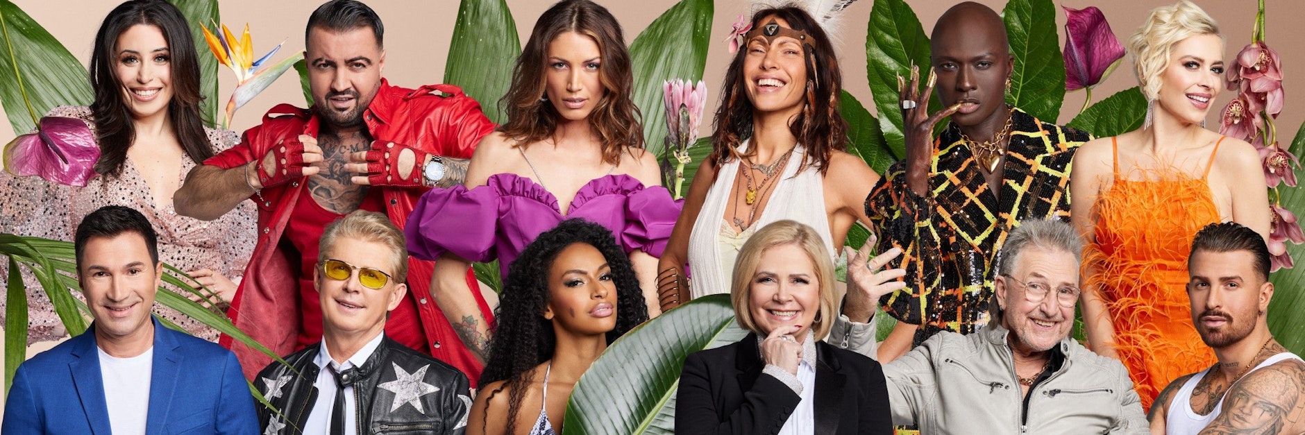 Die 12 Kandidatinnen und Kandidaten für das Dschungelcamp 2023.