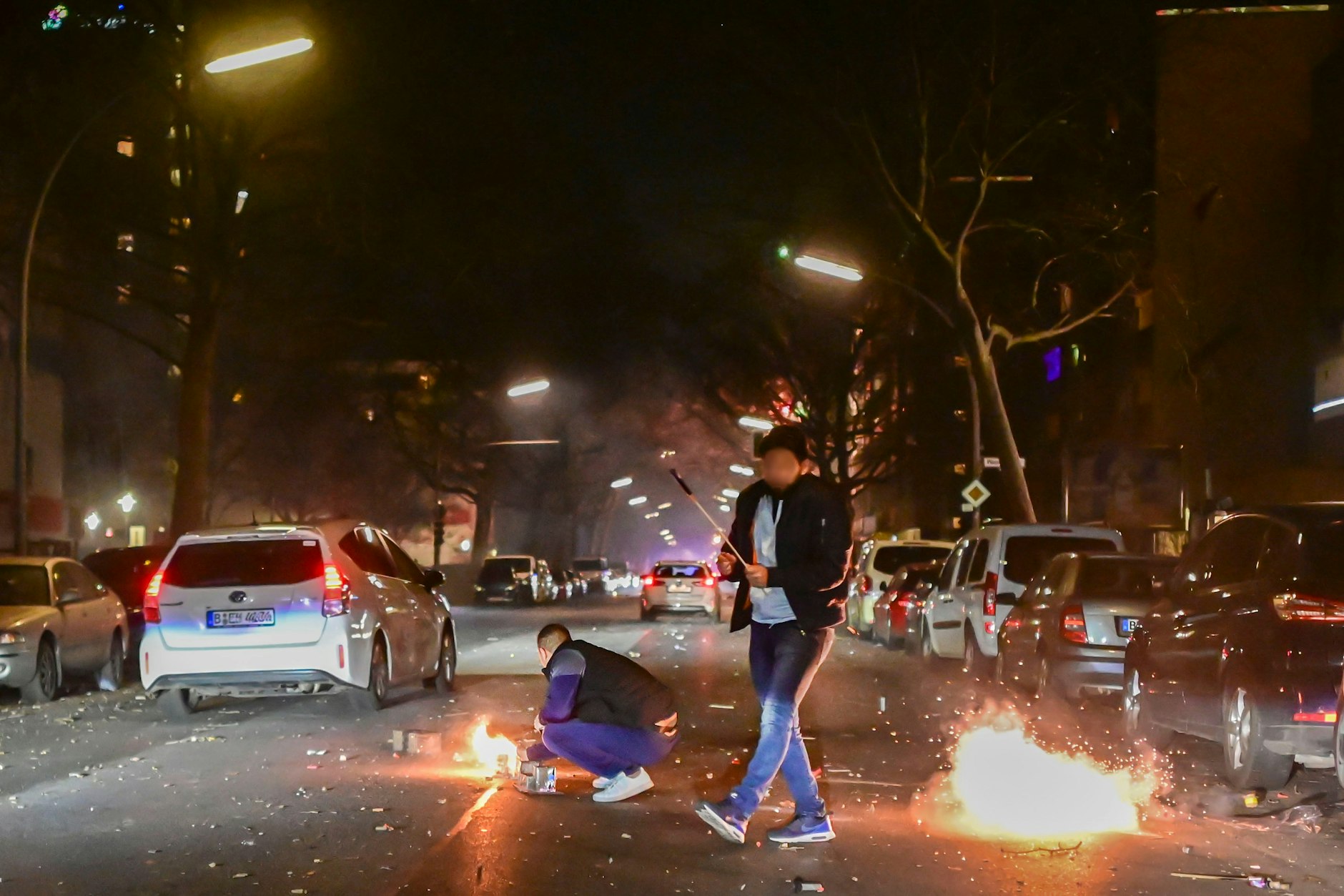 Knallerei an der Neuköllner Sonnenallee, Ecke Reuterstraße