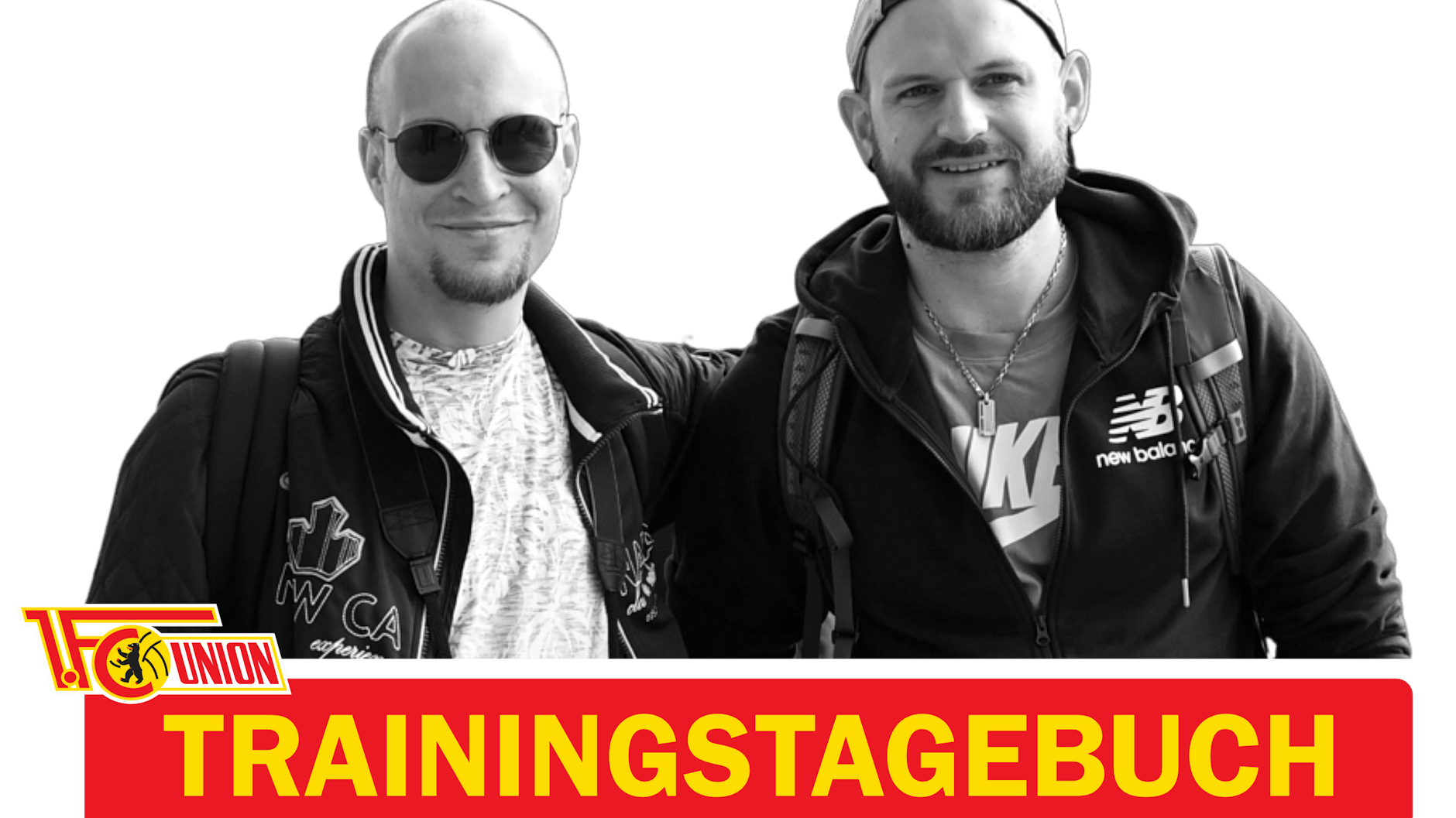 Unser 1.-FC-Union-Berlin-Reporterteam Stefan Bröhl (l.) und Nils Malzahn berichten live aus Campoamor.