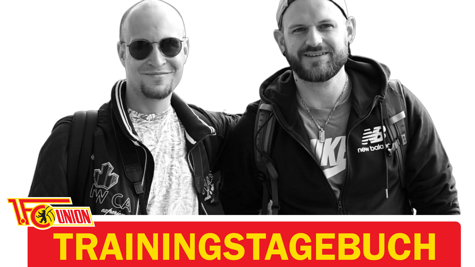 Unser 1.-FC-Union-Berlin-Reporterteam Stefan Bröhl (l.) und Nils Malzahn berichten live aus Campoamor.