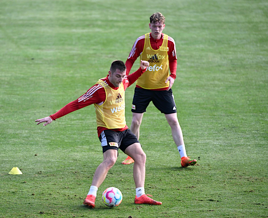 Robin Knoche am Dienstagvormittag beim Training des 1. FC Union Berlin.