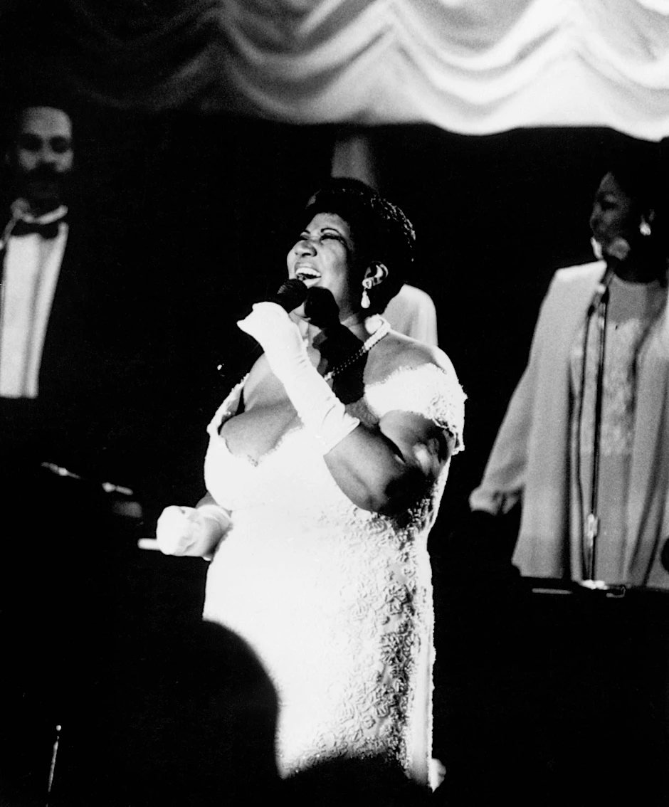 Zu Recht auf Platz eins der Rolling-Stone-Liste: Aretha Franklin, hier 1994 im Weißen Haus