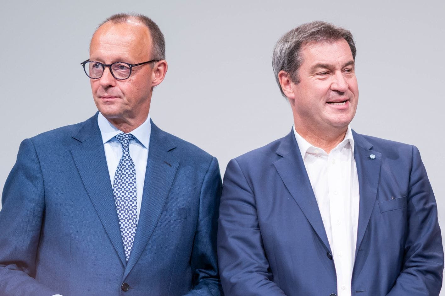 Die Union-Parteichefs Friedrich Merz (CDU) und Markus Söder (CSU) 