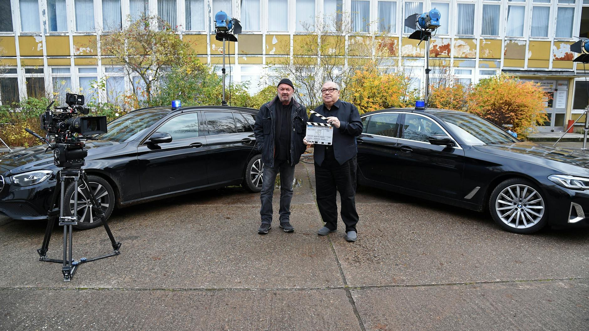 TV-Serien wie ein „Starkes Team“ werden in der Hauptstadt gedreht (hier mit Florian Martens und Jaecki Schwarz in Marzahn). 