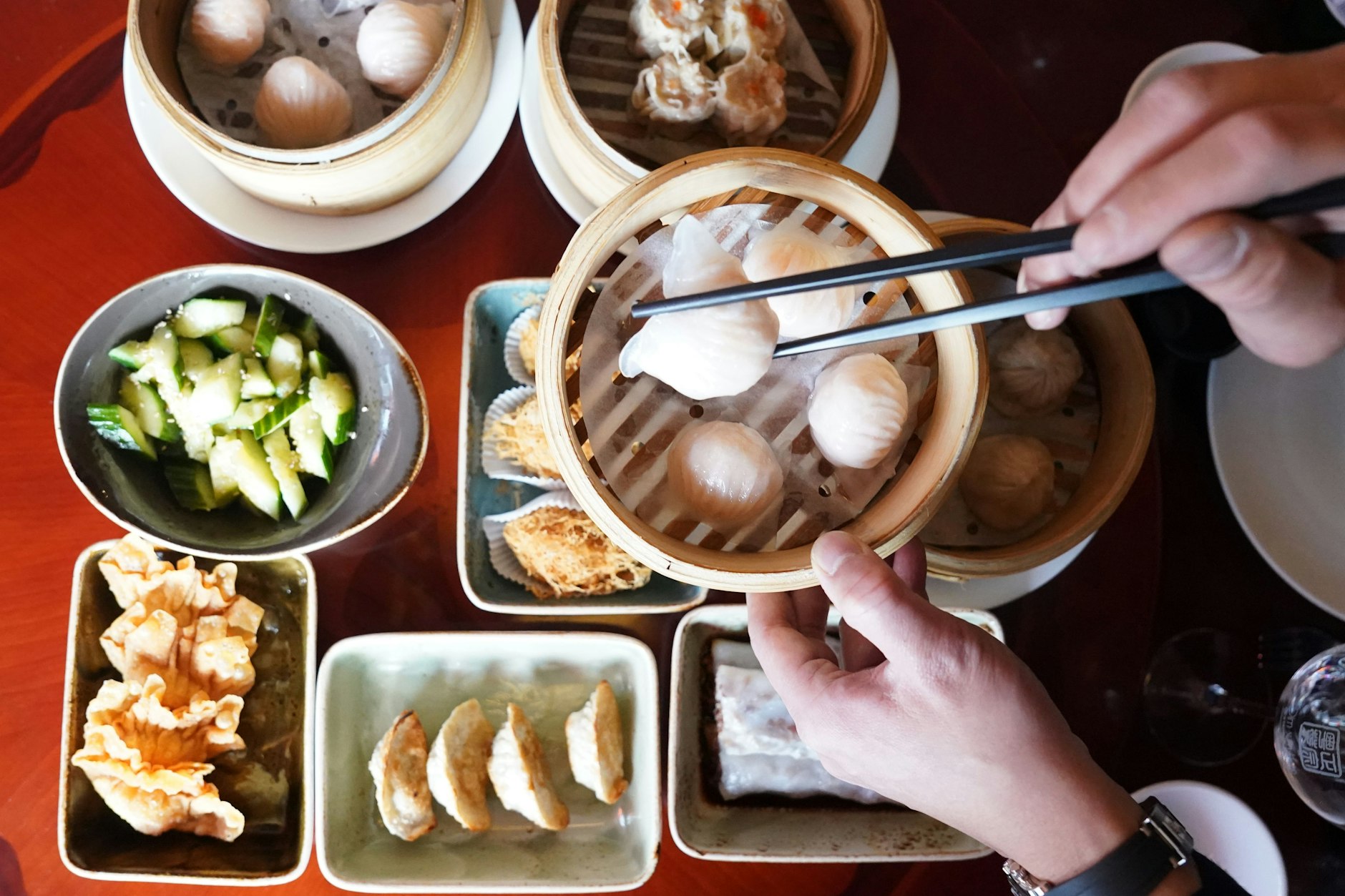 Gedämpfte Teigtaschen gehören zu den beliebtesten Gerichten in chinesischen Lokalen.