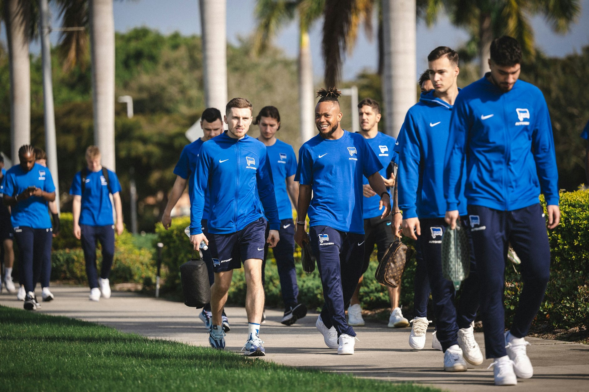 Training unter Floridas Palmen: Für die meisten Hertha-Profis ist es das erste Trainingslager in den USA. 