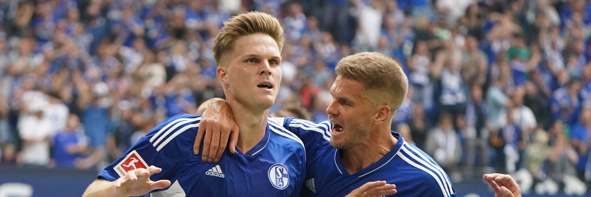 Da konnten Marius Bülter und Simon Terodde noch über ein Tor gegen den 1. FC Union jubeln. Am Ende aber hieß es 6:1 für die Eisernen auf Schalke.