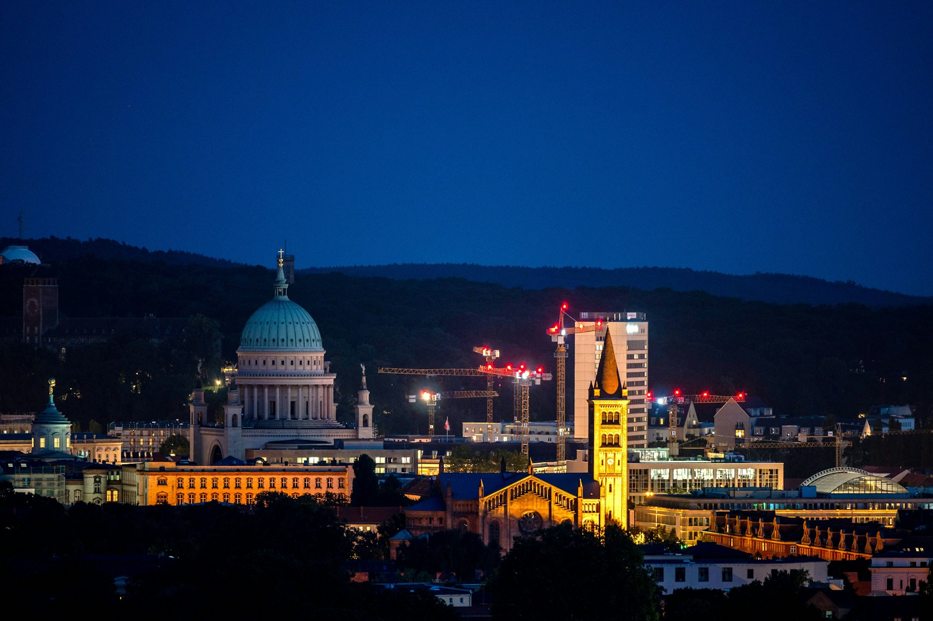 Blick über die Stadt Potsdam.