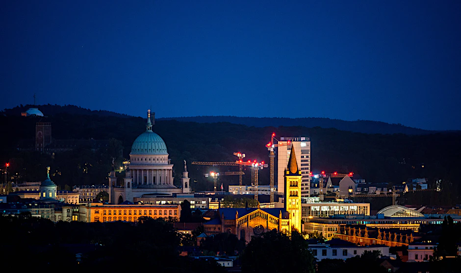 Blick über die Stadt Potsdam.