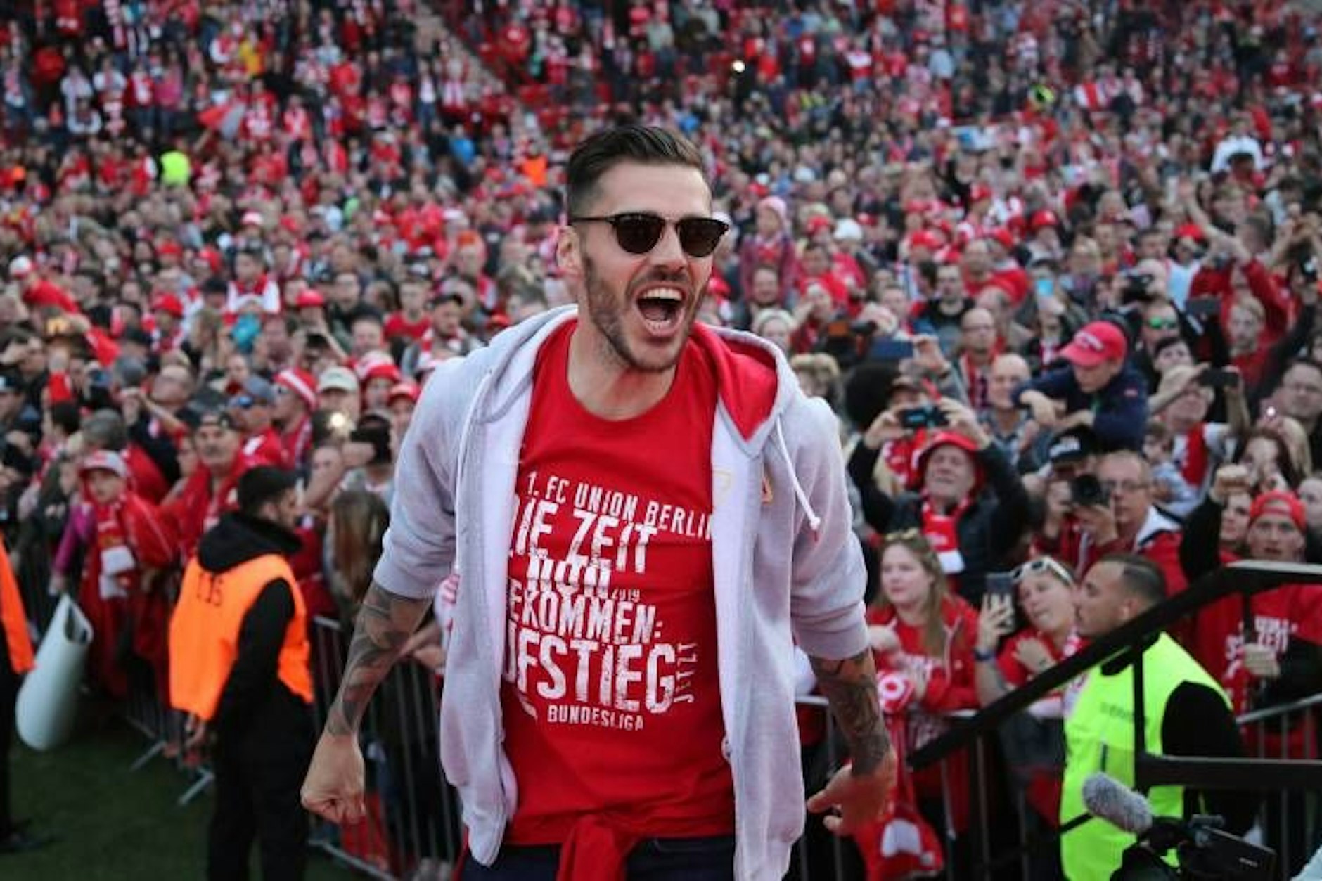 Christopher Trimmel bei der Aufsteigersfeier der Eisernen am 29. Mai 2019