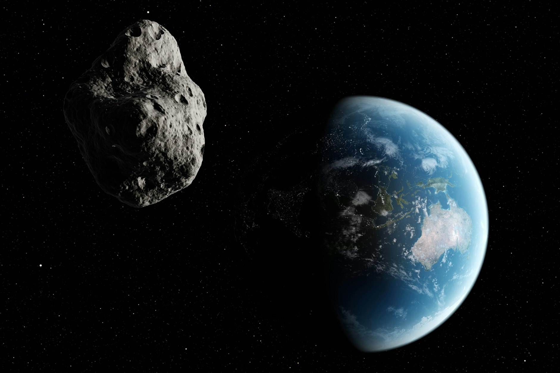 Ein Asteroid nahe der Erde.