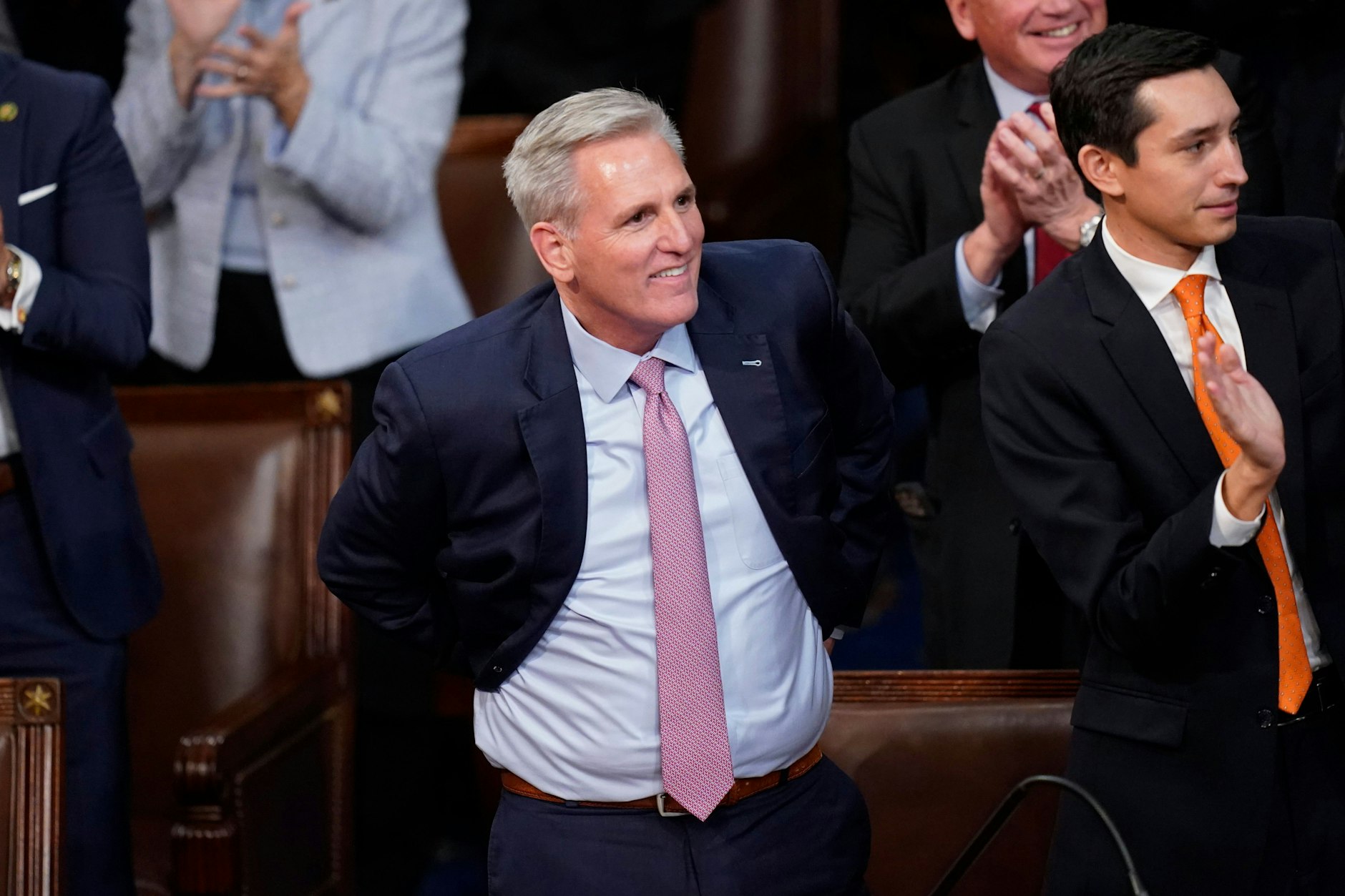 Erleichtert: Kevin McCarthy nach der 15. Abstimmungsrunde