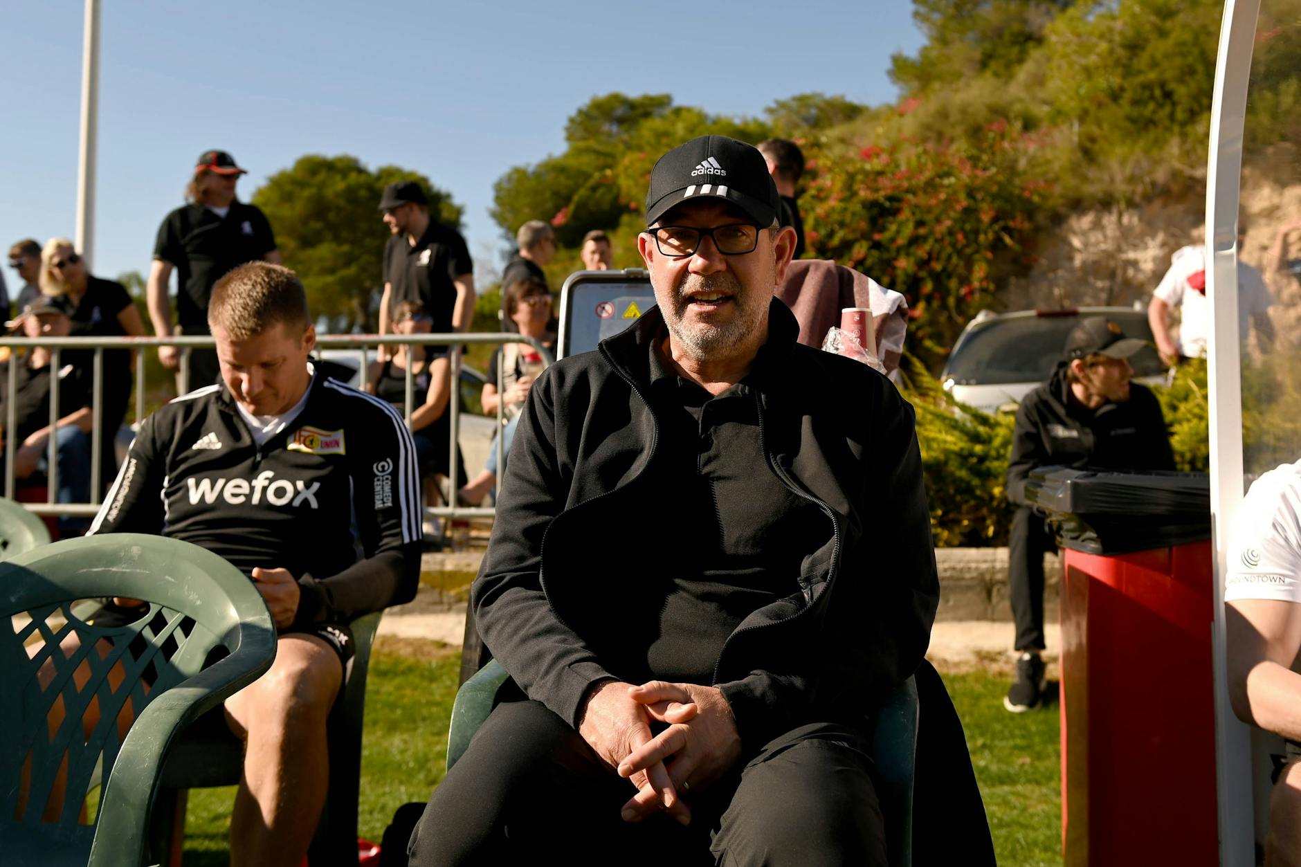 Urs Fischer bei einem der zwei Testspiele gegen den FC Augsburg.