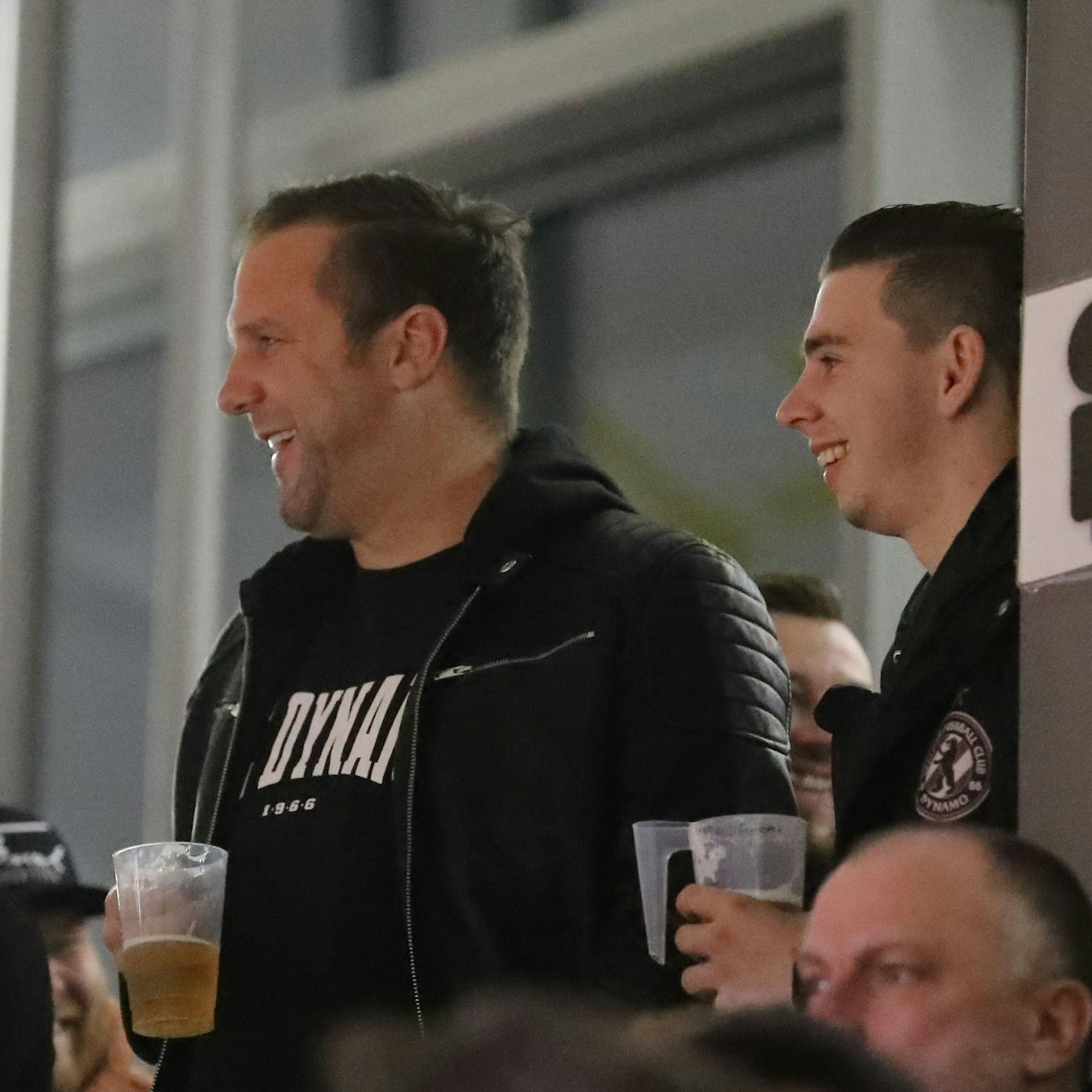 BFC-Coach Heiner Backhaus und sein Co-Trainer Nils Weiler beim Bretterknaller in Cottbus.&nbsp;
